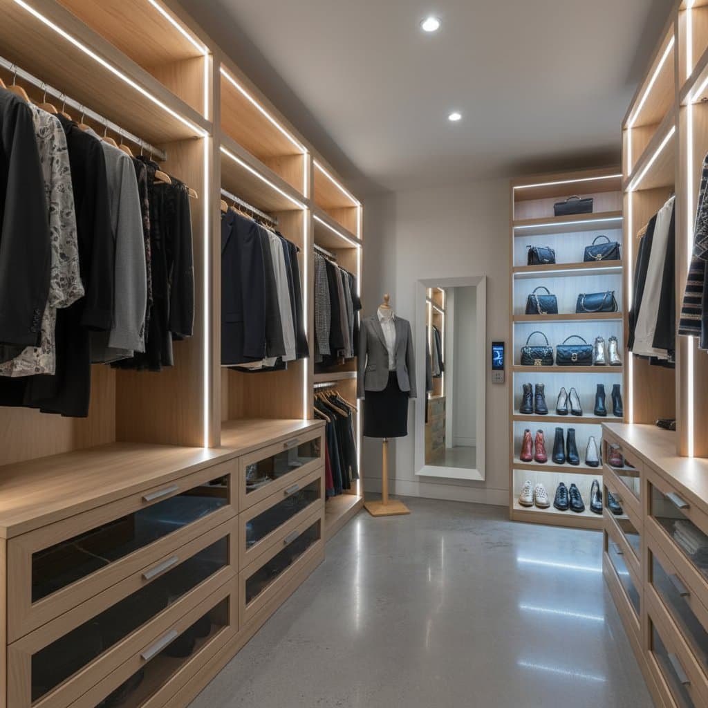 Transform Your Closet with Adjustable LED Lighting
