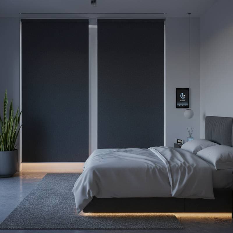 Motorized Shades Block Light for Deeper Sleep Quality