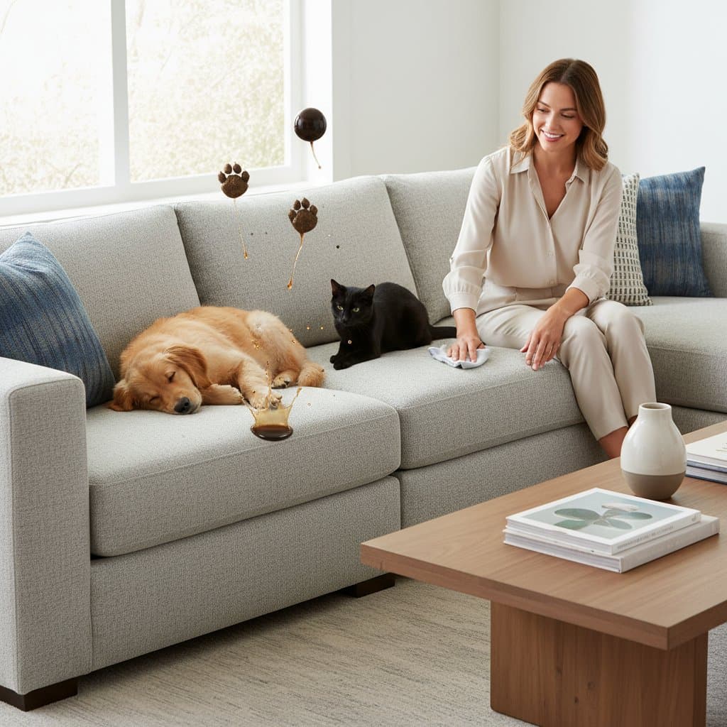 Crypton Fabric Stops Pet Stains Before They Soak In