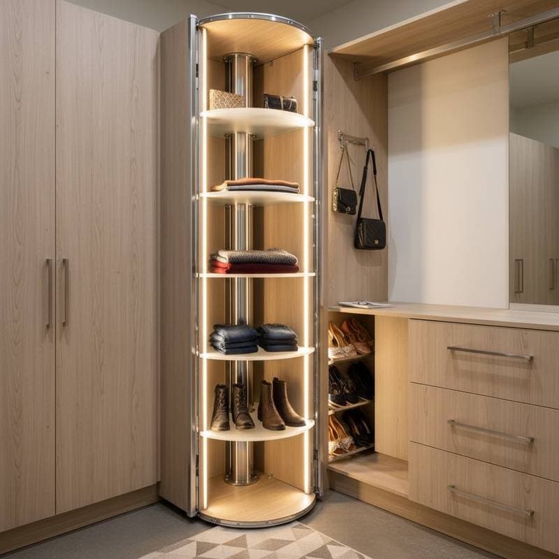 Reclaim Wasted Corner Space with Rotating Carousels