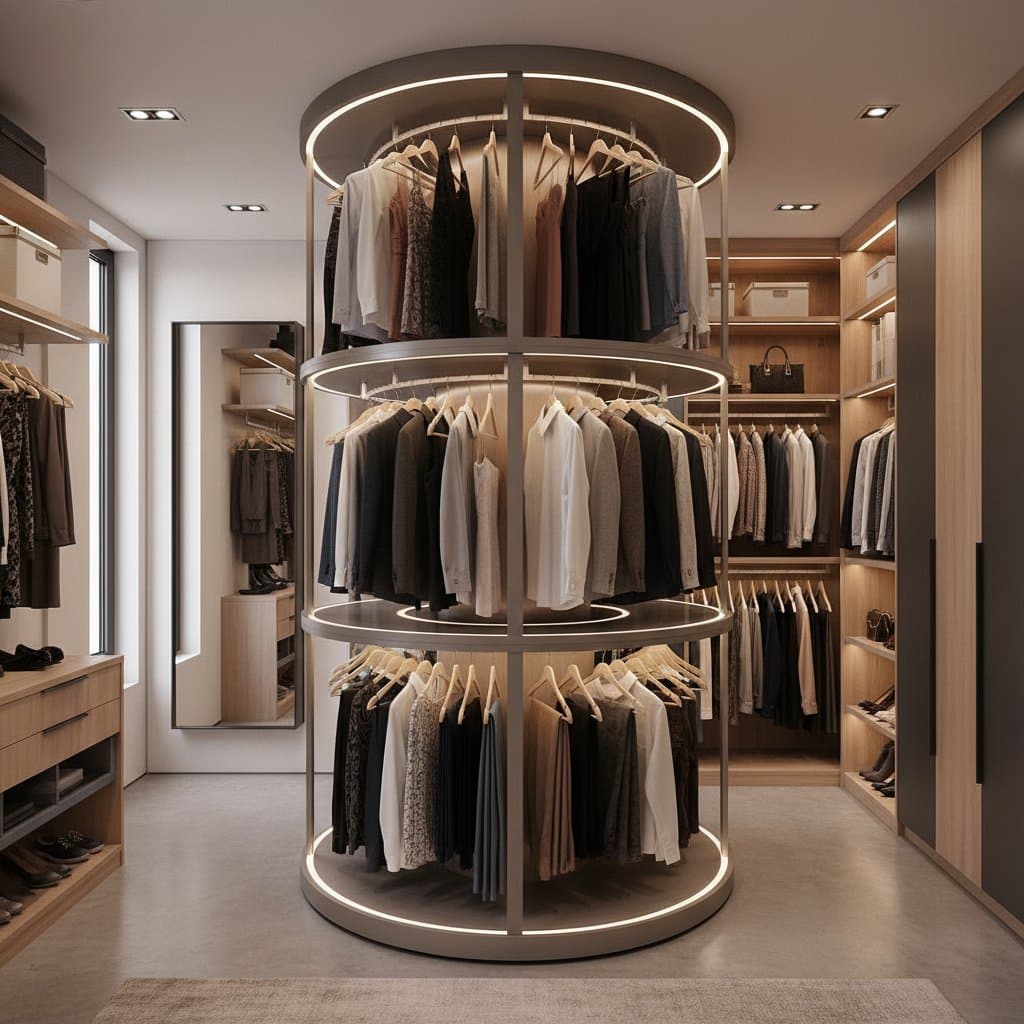 Motorized Closet Carousels Bring Clothes to You