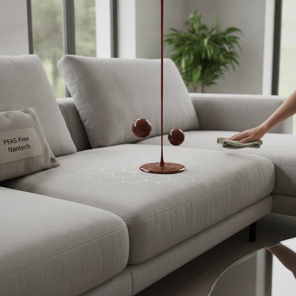 Nanotech Upholstery Repels Stains Without Chemicals